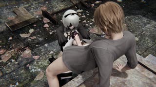 2B Android rides cock well