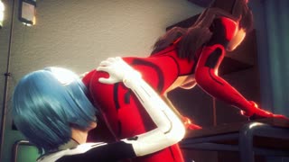 Asuka and Rei having hot lesbian sex(3D PORN)_Neon Genesis E
