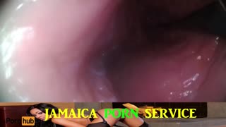 Camera Inside Ebony Pink Vagina Showing Creamy Orgasm With D