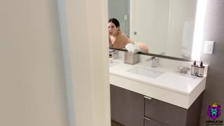Neighbor Surprises Big Ass Milf and Fuck her in the bathroom